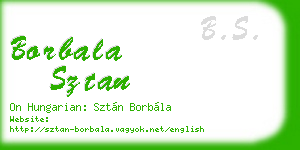 borbala sztan business card